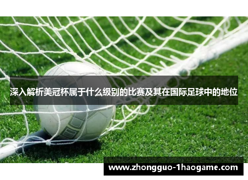 深入解析美冠杯属于什么级别的比赛及其在国际足球中的地位 深入解析美冠杯属于什么级别的比赛及其在国际足球中的地位